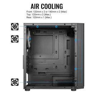 AeroCool Case mATX - Hexform-G-BK-v2 - 3 fans included