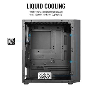 AeroCool кутия Case mATX - Hexform-G-BK-v2 - 3 fans included