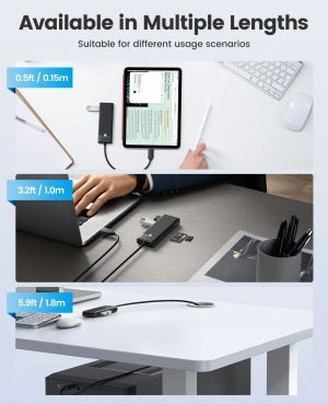 Hub Orico USB3.0 HUB Alb - 3 x USB3.0, SD, TF - PAPW3AT-U3-015-WH
