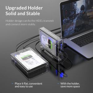 Orico cutie de stocare pentru discuri - Carcasă - 3,5 inchi USB3.0 transparentă, verticală - 3159U3