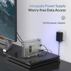 Orico cutie de stocare pentru discuri - Carcasă - 3,5 inchi USB3.0 transparentă, verticală - 3159U3