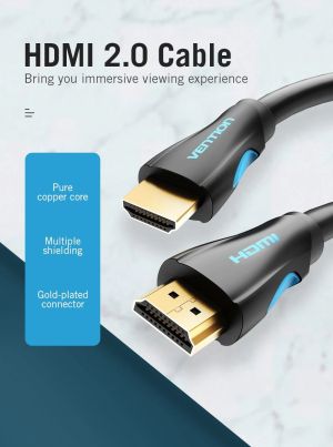 Cablu Vention Cablu HDMI 2.0 15.0m - 4K/60Hz Negru - VAA-M02-B1500