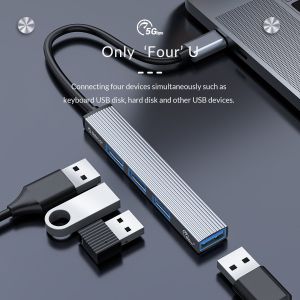 Orico хъб USB3.0/2.0 HUB 4 port - Type-C input - AH-13-GY