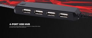 Mouse pad luminoasă Marvo Gaming Mousepad MG011- Mărime XL, RGB, hub USB