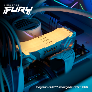 Memorie Kingston Fury Renegade White RGB 64GB(2x32GB) DDR5 6000MHz CL32 KF560C32RWAK2-64