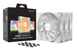 be quiet! Fan Pack 3-in-1 3 x 140mm - LIGHT WINGS LX 140mm PWM high-speed White Triple-Pack