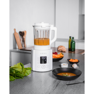 AENO Table Blender-Soupmaker TB1: 800W, 35000 rpm, mod de fierbere, cană din sticlă borosilicată mare, 1,75 L, 8 programe automate, 9 viteze, temporizator, timp prestabilit, afișaj LED