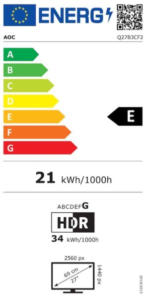 Монитор AOC Q27B3CF2, 27