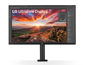 Монитор LG 32UN880K-B, 31.5" UltraFine Ergo 4K, IPS AG, DCI-P3 95%, 5ms, 350 cd/m2, 1000:1, 3840x2160, HDR 10, USB Type-C 60W, USB, HDMI, DisplayPort, AMD FreeSync, Speaker 5Wx2, LG Switch, Reader Mode, Tilt/Height/Swivel/Pivot/ Extend/Retract, Black