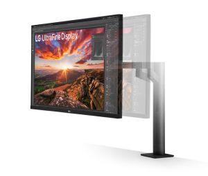 Монитор LG 32UN880K-B, 31.5" UltraFine Ergo 4K, IPS AG, DCI-P3 95%, 5ms, 350 cd/m2, 1000:1, 3840x2160, HDR 10, USB Type-C 60W, USB, HDMI, DisplayPort, AMD FreeSync, Speaker 5Wx2, LG Switch, Reader Mode, Tilt/Height/Swivel/Pivot/ Extend/Retract, Black