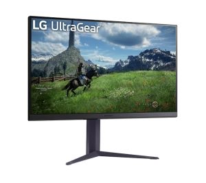 Монитор LG 32GS85Q-B, 31.5" UltraGear Nano IPS 1ms, AG, 180Hz, 1000:1, 350cd/m2, QHD (2560x1440), AMD FreeSync, NVIDIA G-SYNC, HDR 10, DCI-P3 98%, USB, HDMI, DisplayPort, Reader mode, Dynamic Action Sync, Headphone out, Height Adjustable,Tilt, Swivel, Bla