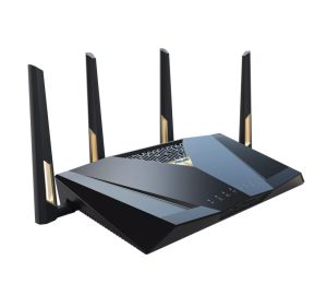 Рутер Asus Gaming Wireless Router, RT-BE88U, BE7200, Dual-Band, Quad-Core 2.6GHz CPU, 256MB/2GB Flash/RAM, 4K-QAM, MLO, 10G dual-port, SFP+, 2.5G quad-port, AiProtection Pro, Adaptive QoS, VPN Fusion, Instant Guard, IPTV, OFDMA, MU-MIMO, AiMesh, Black