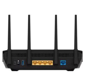 Рутер Asus Wireless Router, RT-AX5400, AX5400, Dual-Band, Tri-Core 1.5GHz CPU, 256MB/512MB Flash/RAM, Gigabit, AiProtection Pro, Adaptive QoS, VPN Fusion, IPTV, OFDMA, MU-MIMO, Beamforming, Link Aggregation, Port forwarding, AiMesh, Black