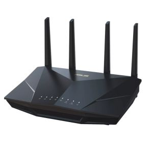 Рутер Asus Wireless Router, RT-AX5400, AX5400, Dual-Band, Tri-Core 1.5GHz CPU, 256MB/512MB Flash/RAM, Gigabit, AiProtection Pro, Adaptive QoS, VPN Fusion, IPTV, OFDMA, MU-MIMO, Beamforming, Link Aggregation, Port forwarding, AiMesh, Black