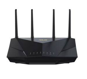 Рутер Asus Wireless Router, RT-AX5400, AX5400, Dual-Band, Tri-Core 1.5GHz CPU, 256MB/512MB Flash/RAM, Gigabit, AiProtection Pro, Adaptive QoS, VPN Fusion, IPTV, OFDMA, MU-MIMO, Beamforming, Link Aggregation, Port forwarding, AiMesh, Black