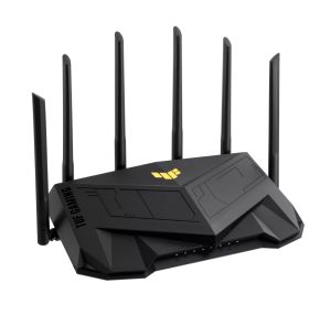 Router pentru jocuri ASUS TUF Gaming AX6000 Dual Band WiFi 6 cu port dedicat pentru jocuri Port dublu 2,5G AiMesh AiProtection Pro AURA RGB