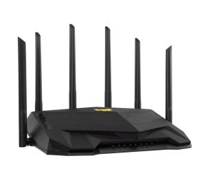 Router pentru jocuri ASUS TUF Gaming AX6000 Dual Band WiFi 6 cu port dedicat pentru jocuri Port dublu 2,5G AiMesh AiProtection Pro AURA RGB