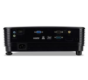 Мултимедиен проектор Acer Projector X1123HP, DLP, SVGA (800x600), 4000 ANSI Lumens, 20000:1, 3D, HDMI, VGA, RCA, Audio in, Audio out, VGA out, Speaker 3W, Bluelight Shield, LumiSense, 3D, 2.4kg, Lamp life up to 15000 hours, Black