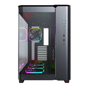 Montech KING 95 Pro, Dual Chamber Mid-tower Case, 6 ARGB Fans, 2 Front Panels, Black