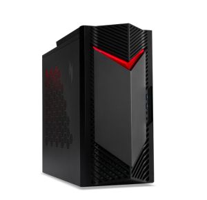 Настолен компютър Acer Nitro N50-130, AMD Ryzen 7 7700 (up to 5.30GHz, 40MB), 32GB DDR5 5600MHz (2*16GB), 1024GB SSD PCI-e + 1*M.2 free, NVIDIA GeForce RTX 4060 8GB GDDR6, No DVD, 5*USB 3.2,Type-C, 2*USB 2.0, Mic.&Audio jacks, RG-45, GLAN, Wi-Fi AX/6E&BT 