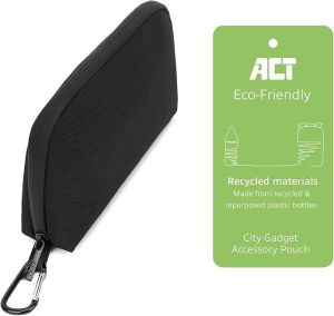 ACT City Accessory Travel Organizer, 24 x 5.50 x 14 cm, 7 compartments, Black