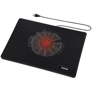 Hama "Slim" Laptop Cooler, Ultra-flat, Quiet, Lightweight, up to 40 cm (15.6"), black