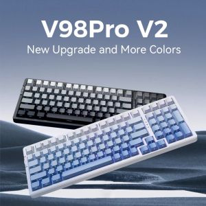 VGN безжична геймърска механична клавиатура Wireless Gaming Mechanical Keyboard - V98 PRO V2 Limited Black Glow - Kailh Arctic Switches, BT5.0, 2.4G, RGB