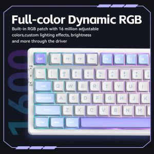 VGN безжична геймърска механична клавиатура Wireless Gaming Mechanical Keyboard - V98 PRO V2 Black Currant - Kailh Vaporwave Switches, RGB