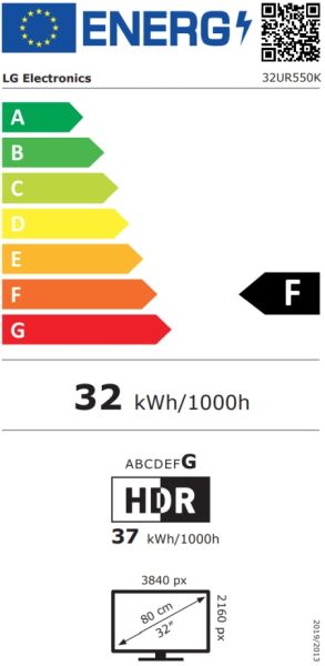 Монитор LG 32UR550K-B, 31.5