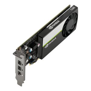 Видео карта PNY Nvidia T400 4GB GDDR6 LP + Lanberg adapter display port mini (m) -> VGA (f), 20cm cable, black