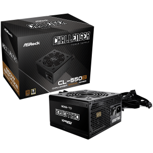 Asrock CL-550B, 550W, 80 Plus BRONZE, Non Modular PSU, 1x EPS 12V CPU(4+4pin), 2x PCIe (6+2pin), 2x 4-pin connectors, 4x SATA, OCP, SCP, OVP, UVP, OTP, OPP protections, 120 mm Fan, ATX 2.52, 5Y warranty