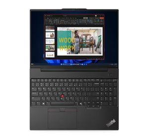 Laptop Lenovo ThinkPad E16 G2 Intel Core Ultra 5 125U (până la 4,3GHz, 12MB), 32GB(16+16) DDR5-5600, 1TB SSD, 16" WUXGA (1920x1200) IPS AG, Intel Arc Graphics, FHD&IR Cam, backlit , Negru, WLAN, BT, 3celule, FPR, DOS, 3Y Onsite