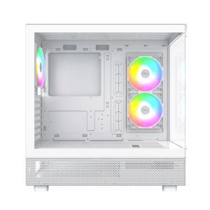 Montech кутия Case ATX - XR (W) - 3 x 120 mm ARGB Fans, USB-C, White