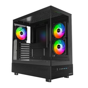 Montech Case ATX - XR (B) - 3 x 120 mm ARGB Fans, USB-C, Black