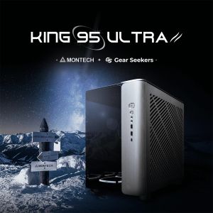 Montech кутия KING 95 Ultra, Dual Chamber Mid-tower Case, 6 ARGB Fans, Aluminium, Space Grey