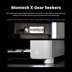 Montech кутия KING 95 Ultra, Dual Chamber Mid-tower Case, 6 ARGB Fans, Aluminium, Space Grey