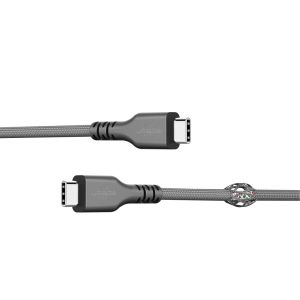 uRage USB Cable, uFlex, USB-C Plug - USB-C Plug, Mesh, 3 m, black