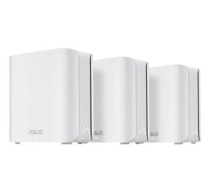 Меш система Asus Mesh WiFi system, ZenWiFi BD4 3PK, BE3600, Dual-Band, up to 600m2, Quad-Core 1.5GHz CPU, 128MB/512MB Flash/RAM, 2.5G dual-port, Smart Home Master SSIDs, AiProtection Pro, Adaptive QoS, VPN server/client, IPTV, OFDMA, UTF-8 SSID, AiMesh, W