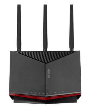 Рутер Asus Gaming Wireless Router, RT-BE86U, BE6800, Dual-Band, Quad-Core 2.6GHz CPU, 256MB/1GB Flash/RAM, 4K-QAM, MLO, 10G port, 2.5G quad-port, AiProtection Pro, Adaptive QoS, VPN Fusion, Instant Guard, IPTV, OFDMA, MU-MIMO, UTF-8 SSID, AiMesh, Black