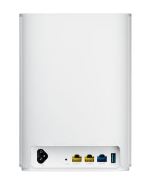 Меш система Asus Mesh WiFi, ZenWiFi AX Hybrid XP4 2PK, AX1800 + AV1300, Dual-Band, coverage up to 500m2, Quad-Core 1.2GHz CPU, 256MB/512MB Flash/RAM, Gigabit, AiProtection Pro, Adaptive QoS, VPN server/client, IPTV, OFDMA, Beamforming, AiMesh, White