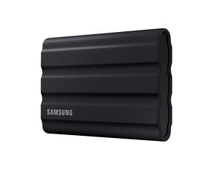 Hard disk Samsung portabil NVME SSD T7 Shield 2TB, USB 3.2 Gen2, rezistent, IP65, citire 1050 MB/s scriere 1000 MB/s, negru