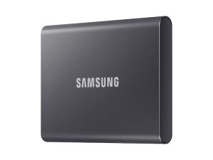 Твърд диск Samsung Portable SSD T7 4TB, USB 3.2 Read 1050 MB/s Write 1000 MB/s, Titan Gray