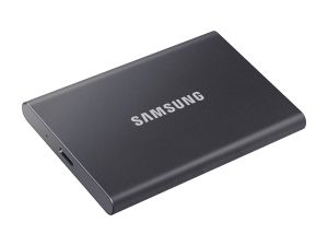 Hard disk Samsung Portable SSD T7 4TB, USB 3.2 Citire 1050 MB/s Scriere 1000 MB/s, Titan Gri