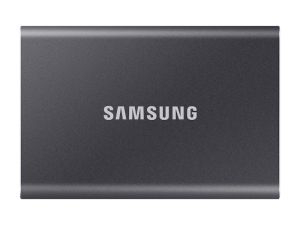 Твърд диск Samsung Portable SSD T7 4TB, USB 3.2 Read 1050 MB/s Write 1000 MB/s, Titan Gray