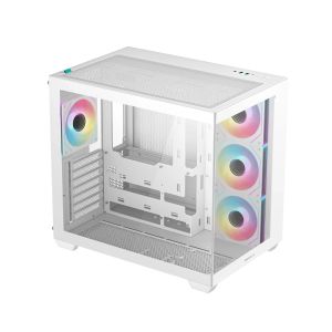 DeepCool кутия Case ATX - CG530 4F White - 4 ARGB Fans