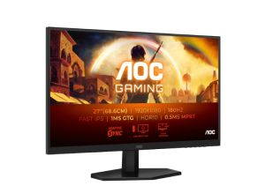 Монитор AOC 27G42E, 27" Fast IPS WLED, 1920x1080@180Hz, 1ms GtG, 0.5ms MPRT, 300cd m/2, 1000:1, 80M:1 DCR, Adaptive Sync, FlickerFree, Low Blue Light, Tilt, HDMI, DP