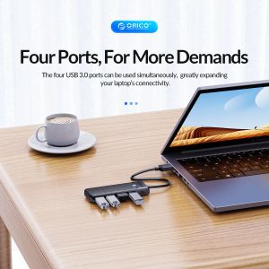 Orico хъб USB3.0 HUB 4 port Black - PAPW4A-U3-015-BK