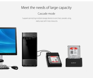 Orico Storage - HDD/SSD Dock - 2.5 and 3.5 inch USB3.0 - 6518US3-V2