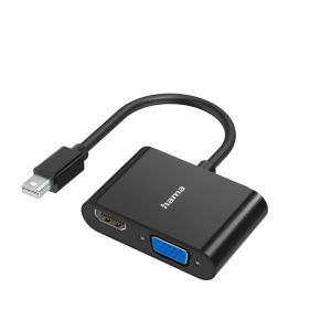 Hama Video Adapter, 2in1, Mini DisplayPort Plug - VGA & HDMI™ Socket, Ultra-HD 4K