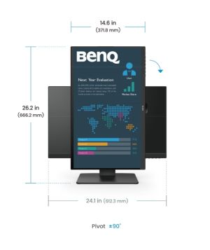 Монитор BenQ BL2786TC, 27” IPS, 1920x1080 FHD, AG, 100Hz, 5ms, 99% sRGB, B.I. Gen2, LBL, ePaper, Eye-CareU, Daisy Chain, Ergo Design, Coding mode, USB-C (DP alt. PD 65W), DP1.2, HDMI1.4, DP out (MST), Speaker 2Wx2, Height Adj. 130mm, VESA 100